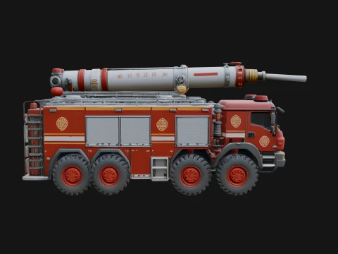 Fire Engine Model Design 21 - 3D Print Model Modello di stampa 3D