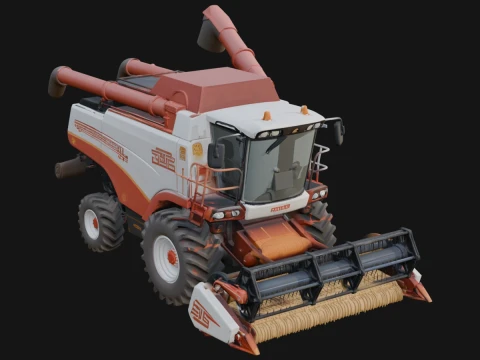 Combine Harvester Model Design 19 - 3D Print Model Modelo de Impressão 3D