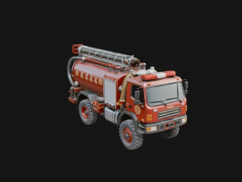 Fire Engine Model Design 22 - 3D Print Model Modello di stampa 3D