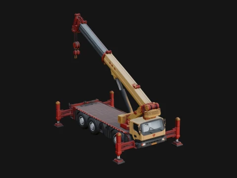 Mobile Crane Truck Model Design 5 - 3D Print Model 3D Print Model