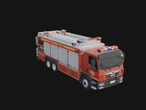 Fire Engine Model Design 23 - 3D Print Model Modello di stampa 3D