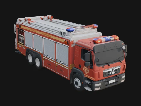 Fire Engine Model Design 23 - 3D Print Model 3D Druckmodell