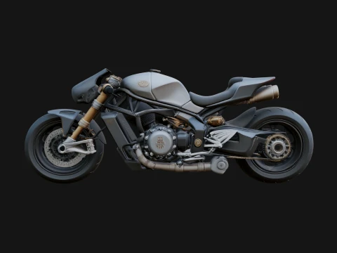 Street Fighter Motorcycle Model Design 6 - 3D Print Model 3D Print Model