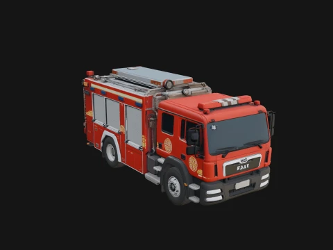 Fire Engine Model Design 24 - 3D Print Model Modello di stampa 3D
