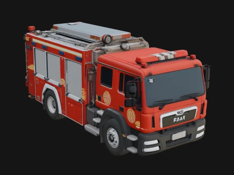 Fire Engine Model Design 24 - 3D Print Model 3D Druckmodell