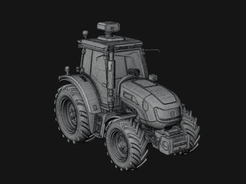 Farm Tractor Model Design 14 - 3D Print Model 3D Print Model