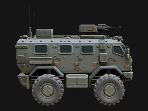 Armored Security Truck Model Design 18 - 3D Print Model 3D Druckmodell