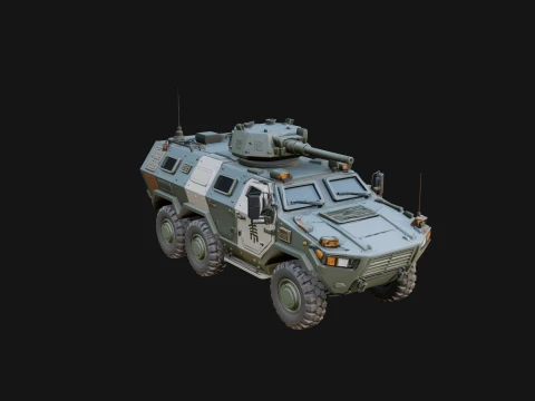 Wheeled Armored Carrier Model Design 13 - 3D Print Model Modelo de impresión 3D