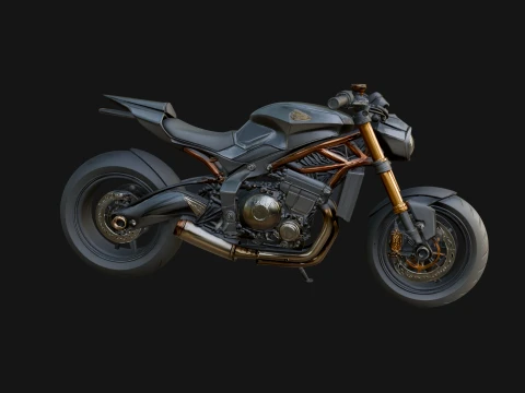 Street Fighter Motorcycle Model Design 7 - 3D Print Model 3D Print Model