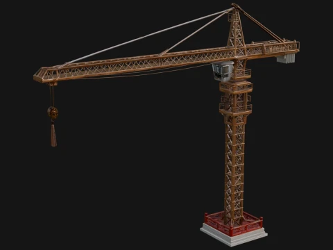 Tower Crane Model Design 4 - 3D Print Model Modello di stampa 3D