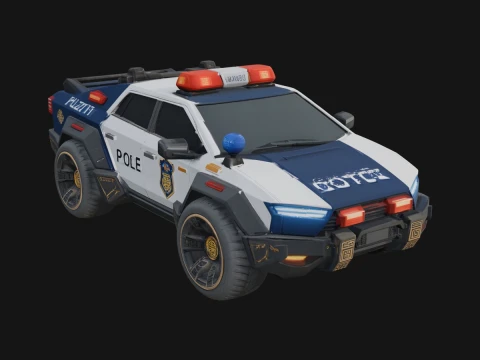 Police Patrol Car Model Design 12 - 3D Print Model 3D Print Model