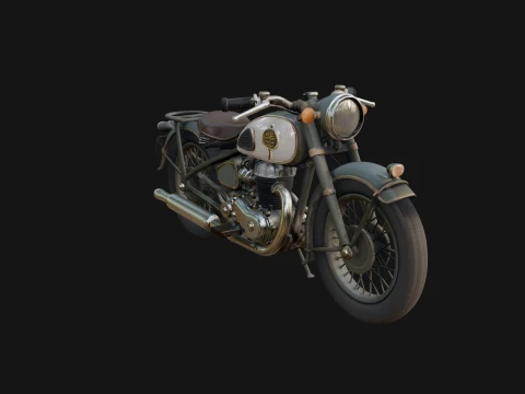 Vintage Motorcycle Model Design 12 - 3D Print Model Model do druku 3D