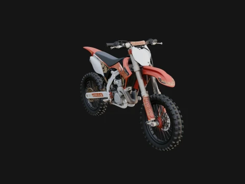Dirt Bike Motorcycle Model Design 14 - 3D Print Model 3D Druckmodell