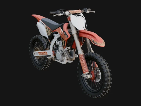 Dirt Bike Motorcycle Model Design 14 - 3D Print Model 3D 프린트 모델