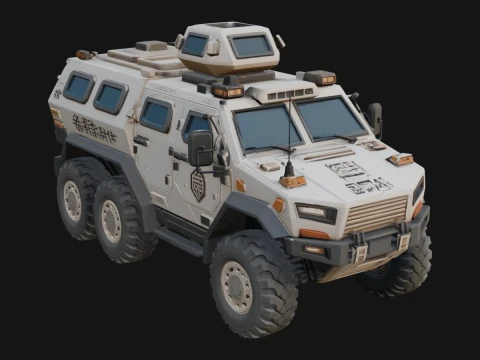 Armored Security Truck Model Design 19 - 3D Print Model 3D Druckmodell