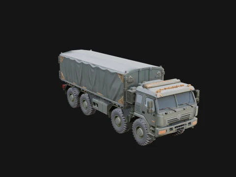 Military Cargo Truck Model Design 13 - 3D Print Model 3D Baskı Modeli