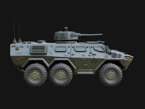 Wheeled Armored Carrier Model Design 14 - 3D Print Model 3D Baskı Modeli