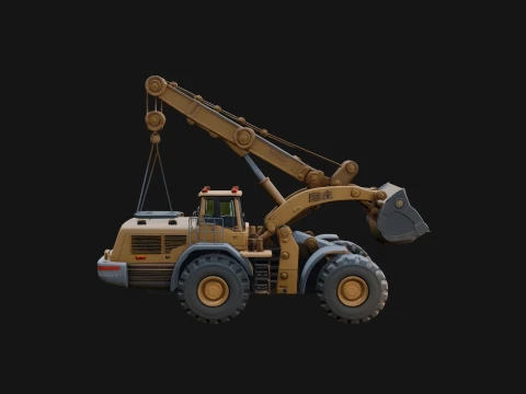 Wheel Loader Model Design 11 - 3D Print Model 3D Print Model