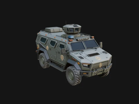Armored Security Truck Model Design 20 - 3D Print Model 3D Print Model