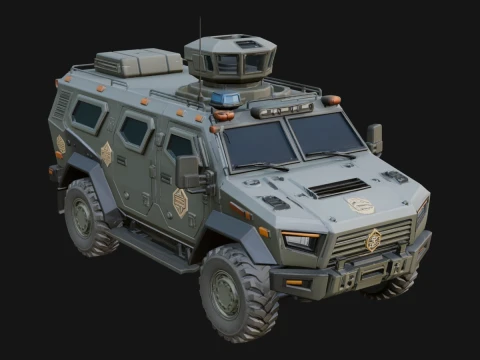 Armored Security Truck Model Design 20 - 3D Print Model 3D Druckmodell