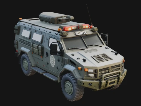 Armored Security Truck Model Design 21 - 3D Print Model 3D Druckmodell