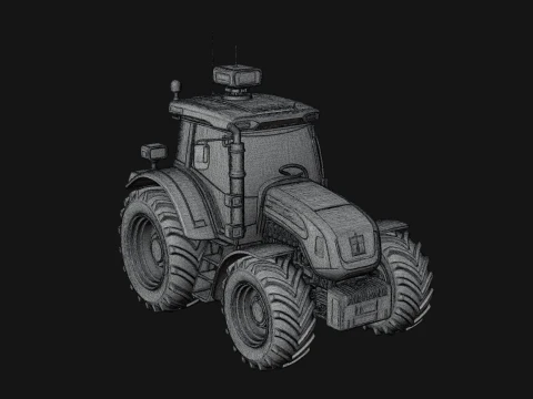 Farm Tractor Model Design 15 - 3D Print Model 3D Print Model