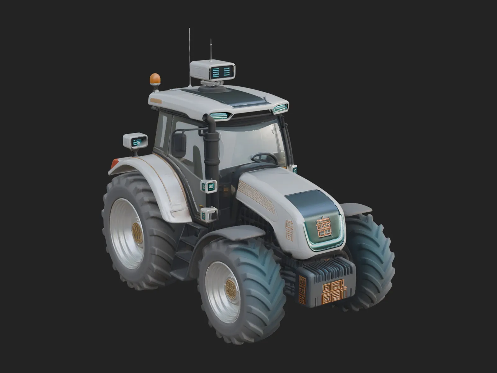 Farm Tractor Model Design 15 - 3D Print Model 3D Print Model .c4d .max .obj .3ds .fbx .stl .blend 