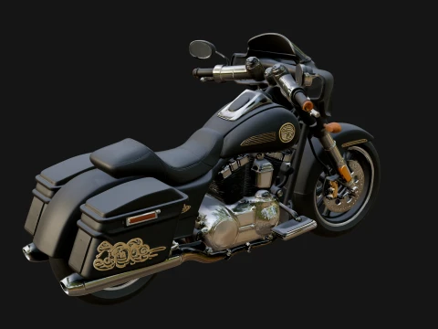 Cruiser Motorcycle Model Design 15 - 3D Print Model 3D Print Model
