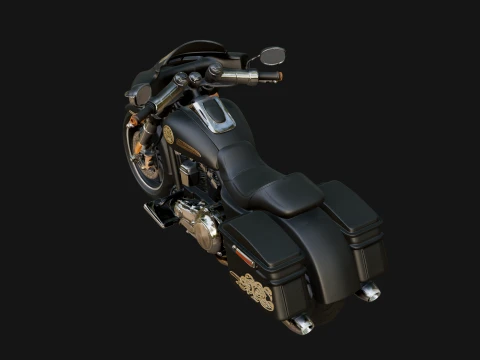 Cruiser Motorcycle Model Design 15 - 3D Print Model 3D Print Model
