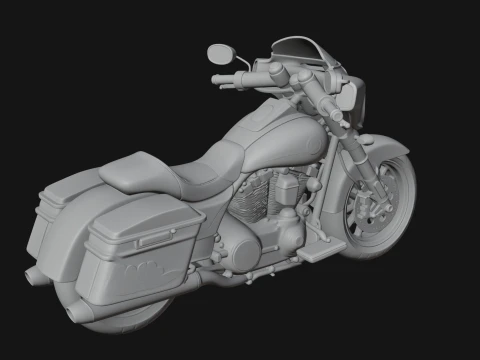Cruiser Motorcycle Model Design 15 - 3D Print Model 3D Print Model