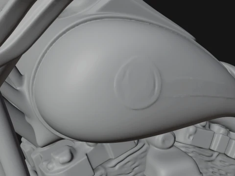 Cruiser Motorcycle Model Design 15 - 3D Print Model 3D Print Model