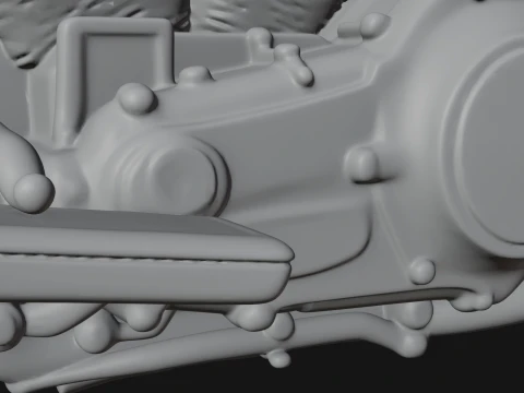 Cruiser Motorcycle Model Design 15 - 3D Print Model 3D Print Model