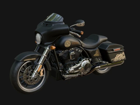 Cruiser Motorcycle Model Design 15 - 3D Print Model 3D Baskı Modeli