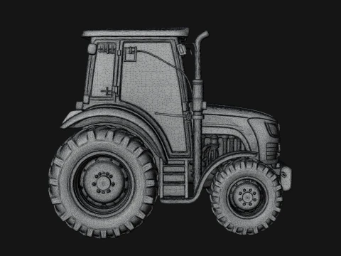 Farm Tractor Model Design 16 - 3D Print Model 3D Print Model