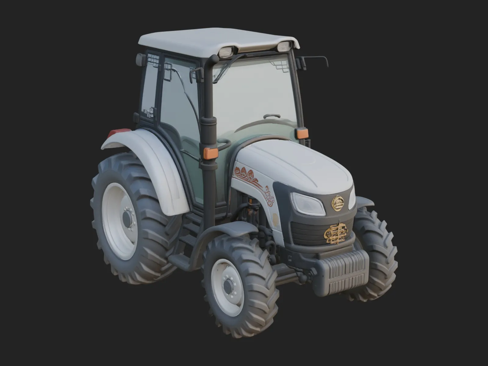 Farm Tractor Model Design 16 - 3D Print Model 3D Print Model .c4d .max .obj .3ds .fbx .stl .blend 