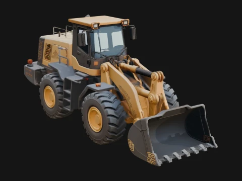 Wheel Loader Model Design 12 - 3D Print Model 3D Print Model