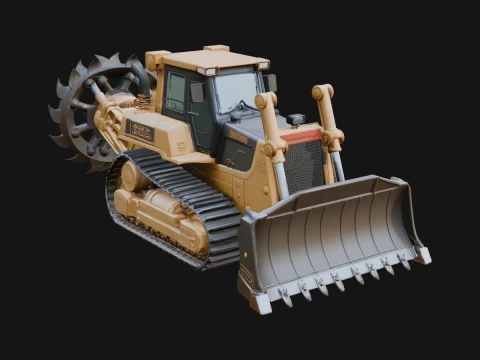 Crawler Bulldozer Model Design 10 - 3D Print Model Modelo de impresión 3D