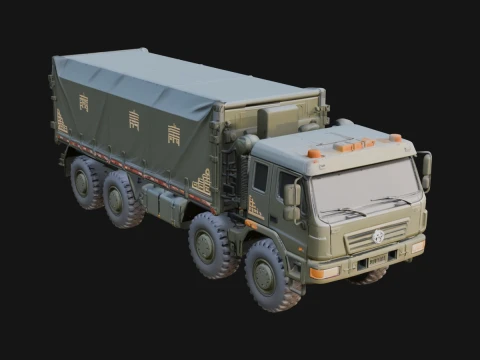Military Cargo Truck Model Design 15 - 3D Print Model Modelo de Impressão 3D