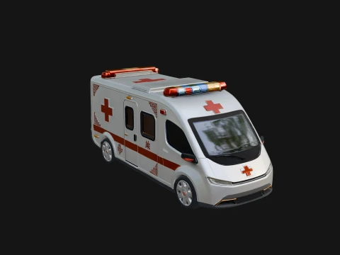 Ambulance Van Model Design 8 - 3D Print Model 3D Print Model