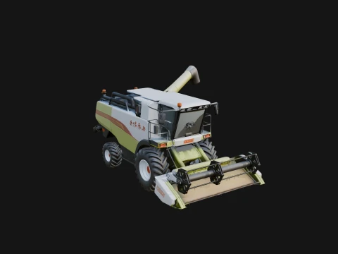 Combine Harvester Model Design 21 - 3D Print Model Modelo de impresión 3D