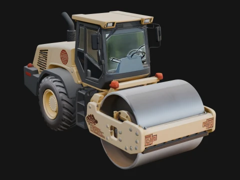 Road Roller Model Design 9 - 3D Print Model Modelo de Impressão 3D