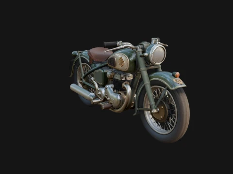 Vintage Motorcycle Model Design 16 - 3D Print Model 3D Druckmodell