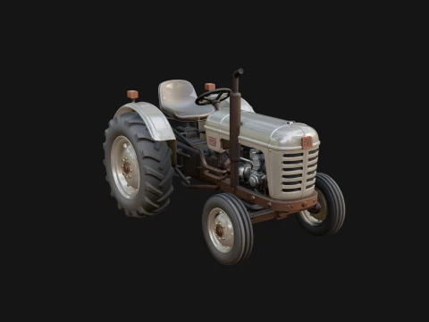 Vintage Tractor Model Design 4 - 3D Print Model 3D Druckmodell