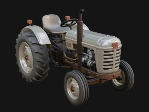 Vintage Tractor Model Design 4 - 3D Print Model 3D Print Model