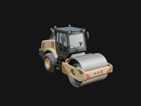 Road Roller Model Design 10 - 3D Print Model Modèles 3D en vedette