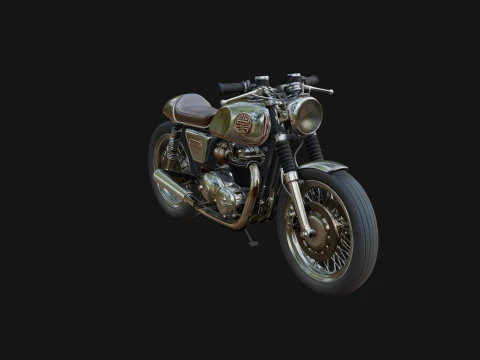 Vintage Motorcycle Model Design 17 - 3D Print Model 3D Print Model