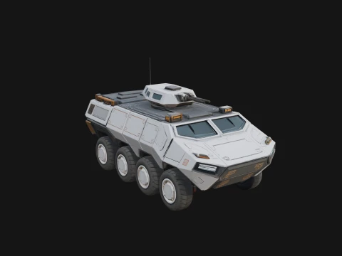 Wheeled Armored Carrier Model Design 15 - 3D Print Model 3D Baskı Modeli