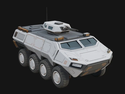 Wheeled Armored Carrier Model Design 15 - 3D Print Model Model do druku 3D