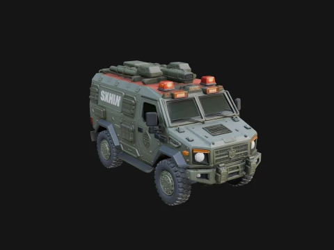 Armored Security Truck Model Design 23 - 3D Print Model Model do druku 3D