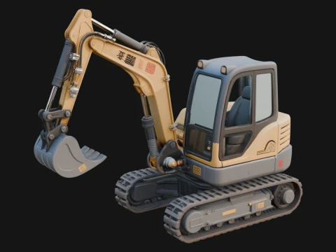Excavator Model Design 12 - 3D Print Model 3D Принт Модель